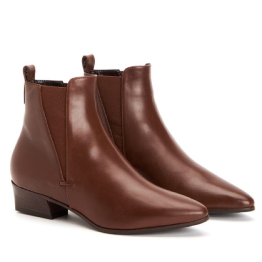 NEW Aquatalia Fabienne Leather Chelsea Ankle Boots - Picture 2 of 6